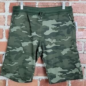 Joe's Jeans Youth Green Camouflage Sweat‎ Shorts XL
